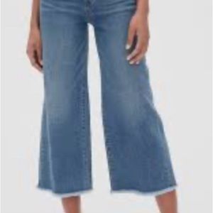 Gap Super Wide Leg High Rise Crop Jeans